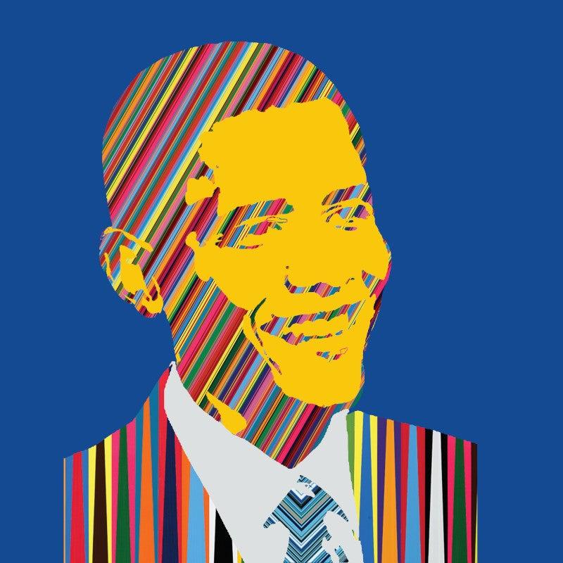 Mauro Oliveira Portrait Print – Der erste Regenbogen Präsident II (Limited Edition Druck)