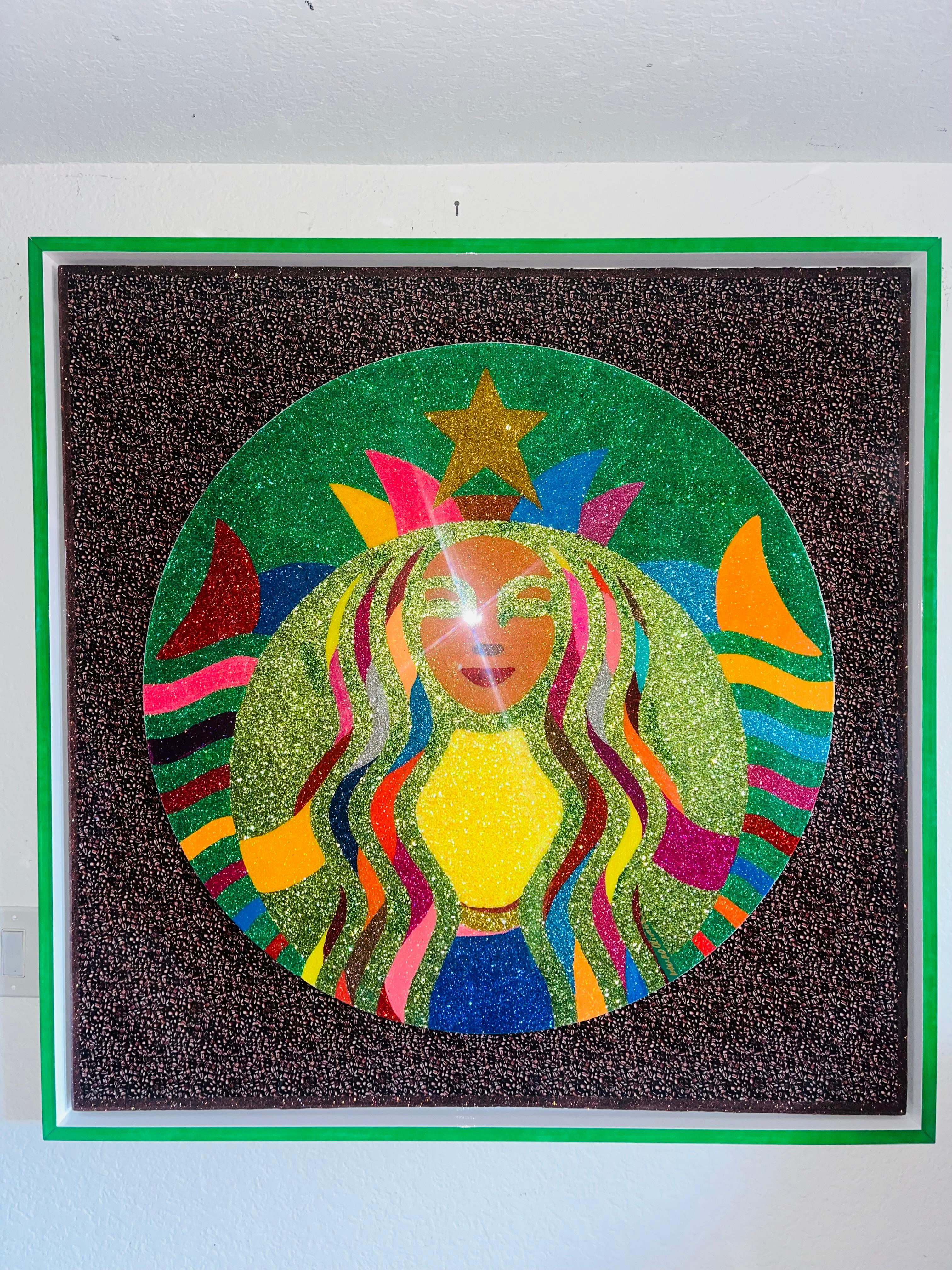 THE STARBUCKS SIREN (Limited Edition Of Only 30 Prints On Canvas) For Sale 4