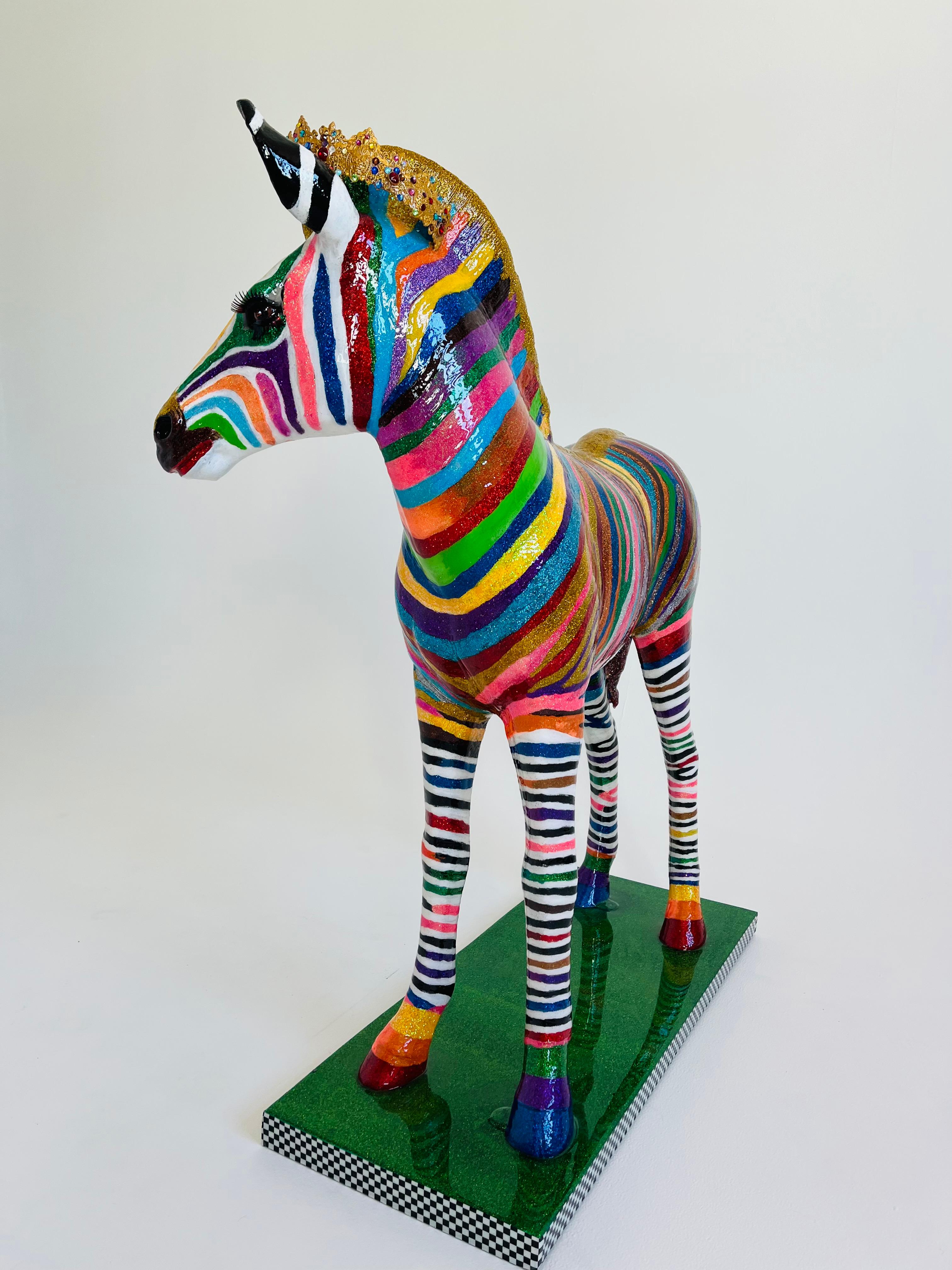               **ANNUAL SUPER SALE UNTIL APRIL 15TH ONLY**
*This Price Won't Be Repeated Again This Year - Take Advantage Of It*

ZEZE: THE HERD CROW PRINCE (Portrait) is a very special ZEBRA sculpture: It took 3 months to be completed, being one of