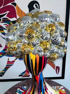 DISCO QUEEN II (Original and One of A Kind POP ART Mixed Media Sculpture)