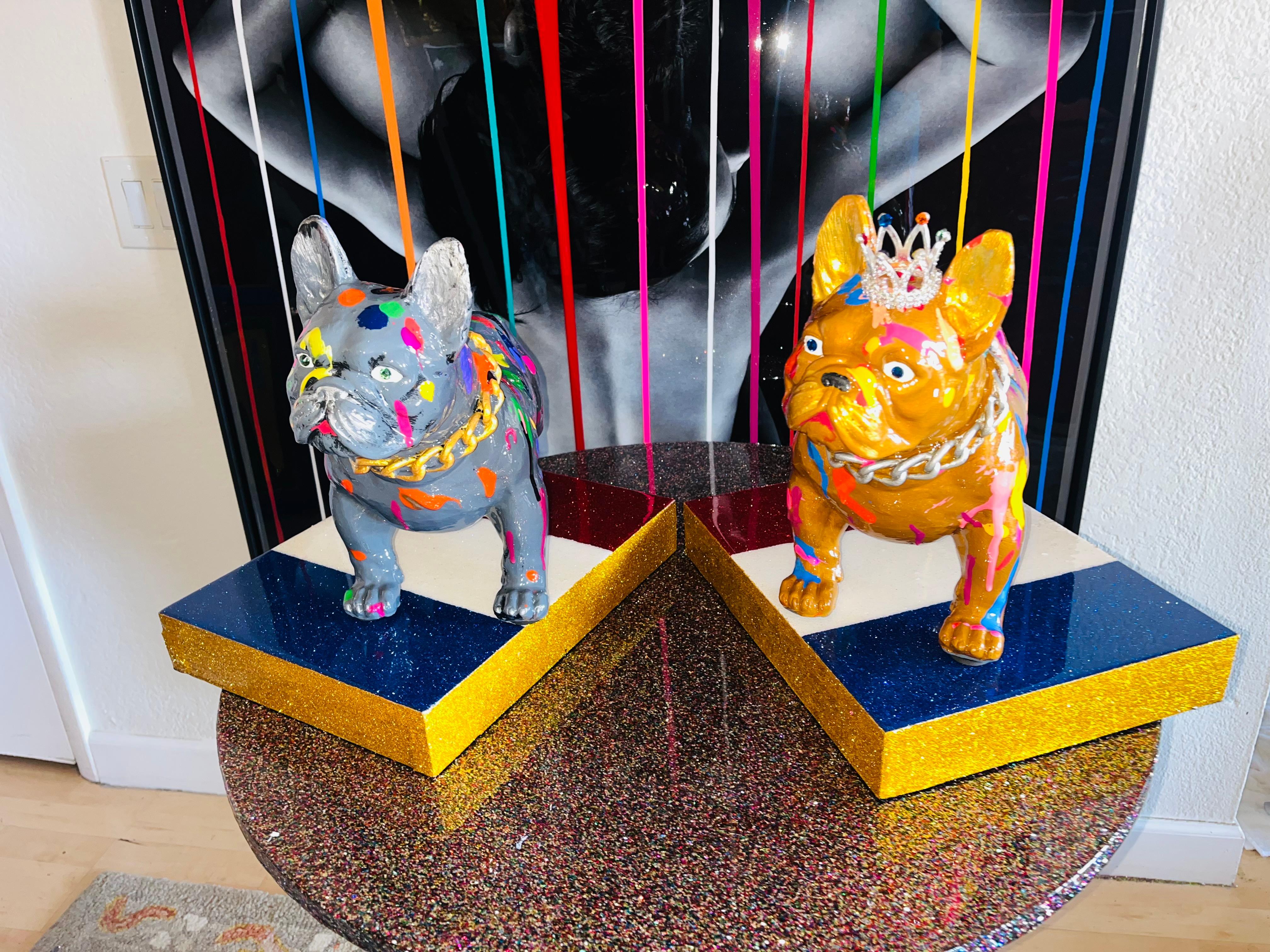 FREN AND CHIE: The Badass Gangstar Couple Of South Of France. - Pop Art Sculpture by Mauro Oliveira