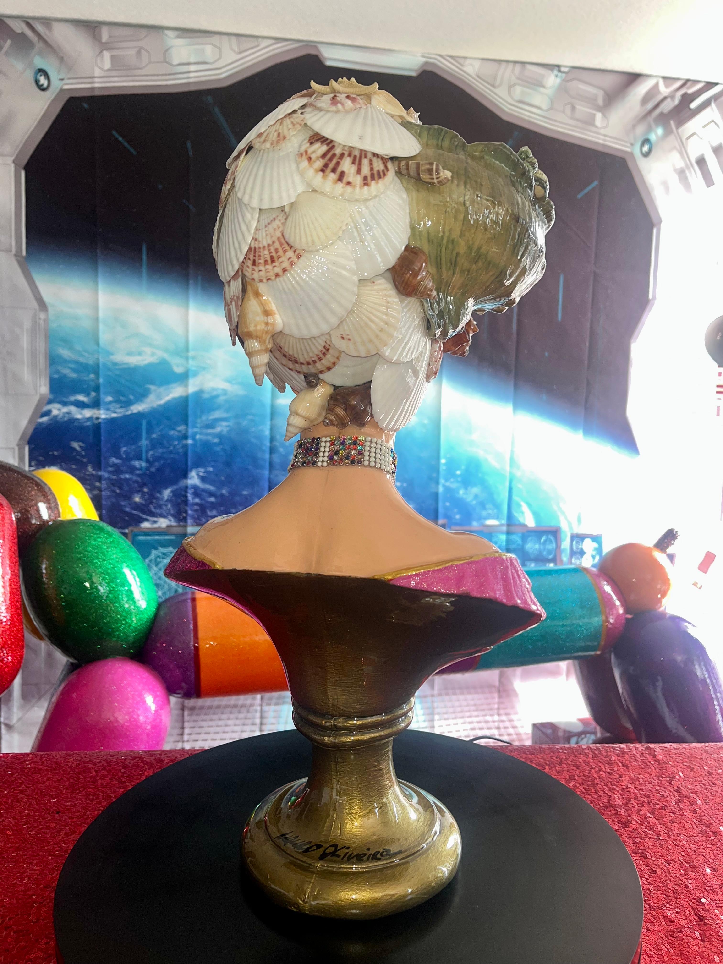 'I Like When You Call Me Senhorita' III (Orig. Female Bust With Real Seashells) For Sale 2