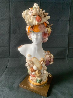 Marie Antoinette "LET THEM EAT CRAB CAKE" (One of a Kind Mixed Media Sculpture)