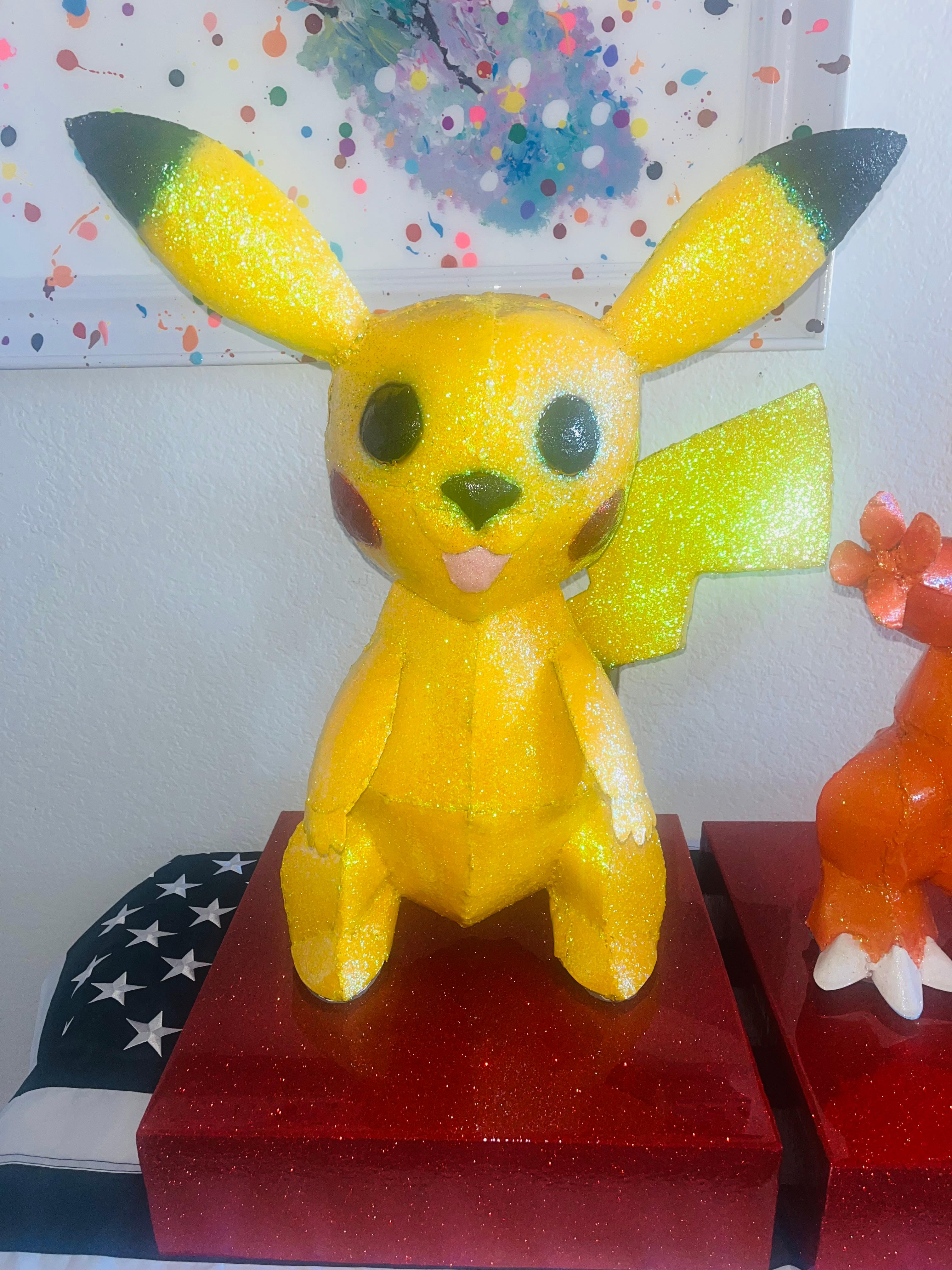 Pikachu & Charmander - 2 Of A kind Metal Pokemon Sculptures For Sale 8