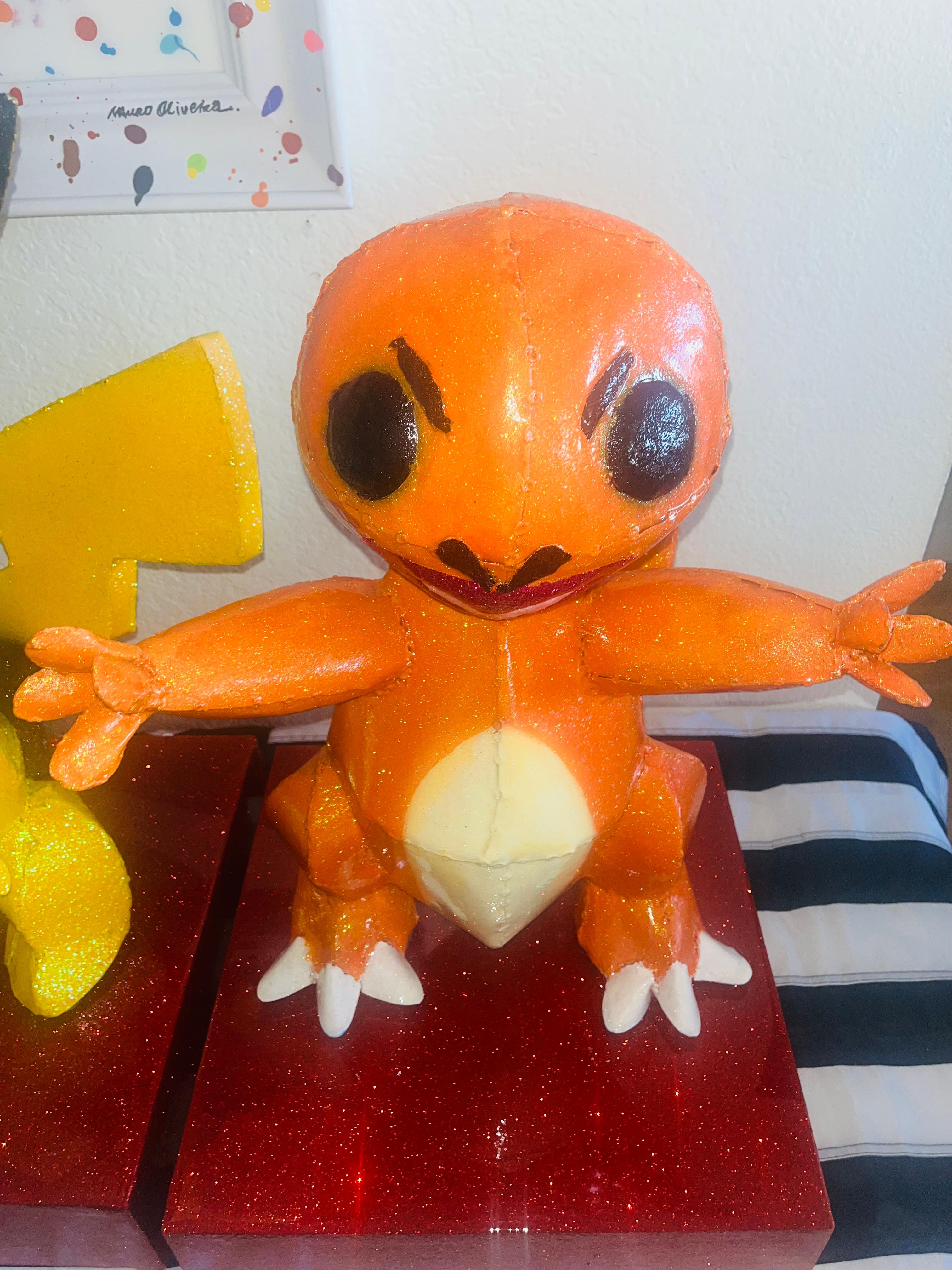 Pikachu & Charmander - 2 Of A kind Metal Pokemon Sculptures For Sale 13