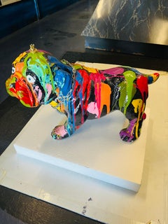 Pop Puppy Princess (scultura originale di bulldog inglese - nero)