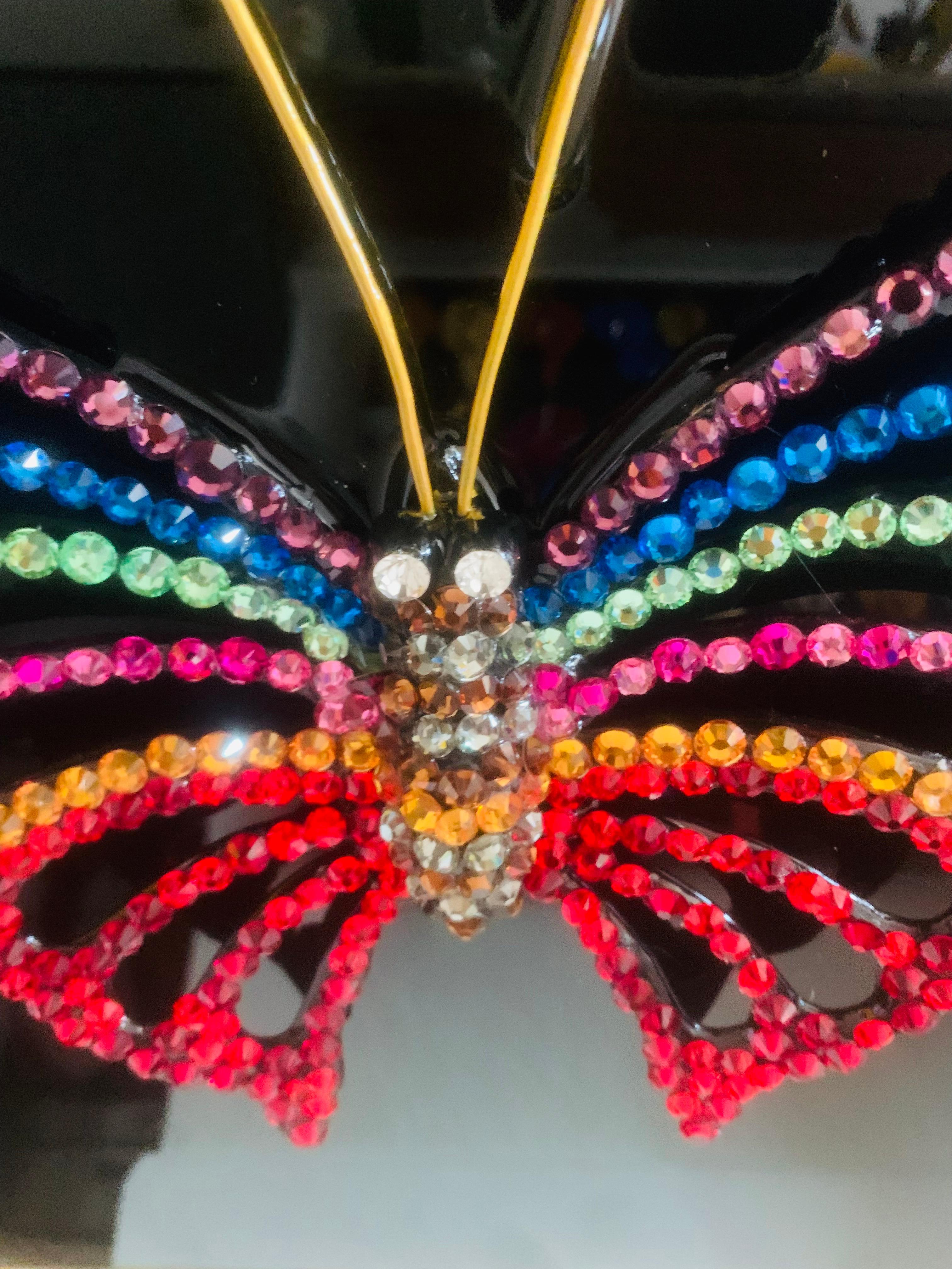 PRIDE BUTTERFLY (One of a Kind Swarovski Mixed Media Sculpture) 9