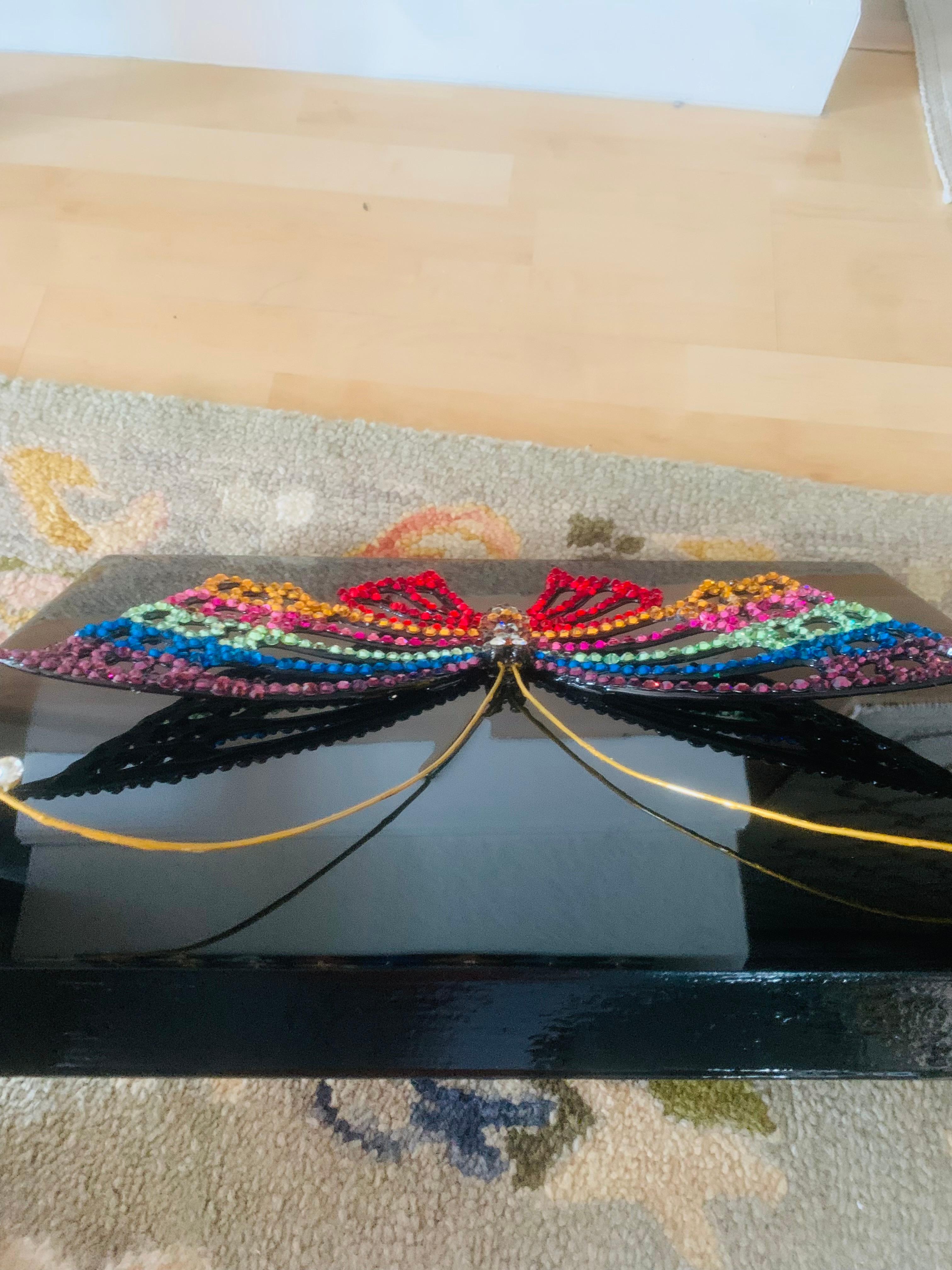 PRIDE BUTTERFLY (One of a Kind Swarovski Mixed Media Sculpture) 10