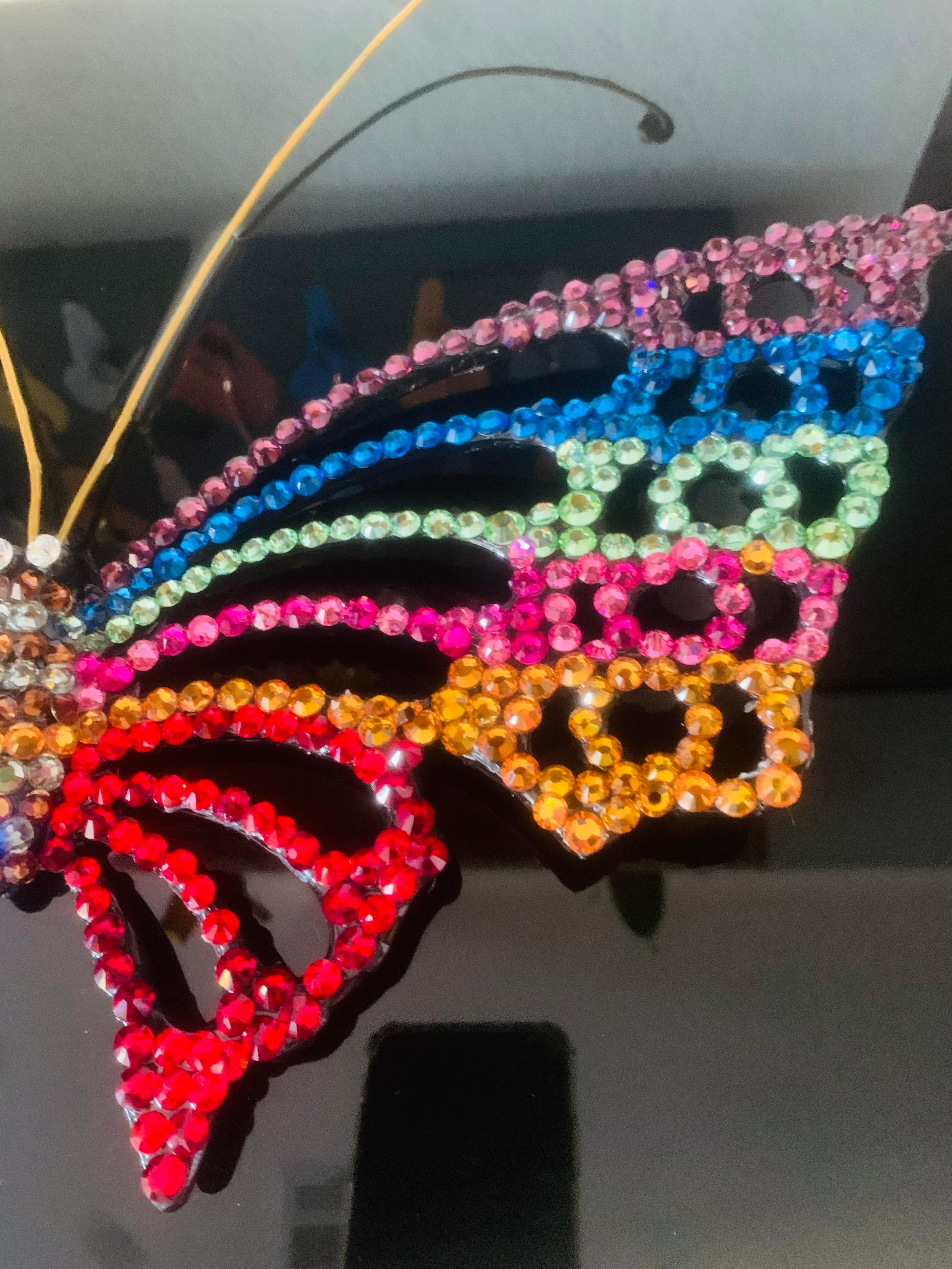 PRIDE BUTTERFLY (One of a Kind Swarovski Mixed Media Sculpture) 12