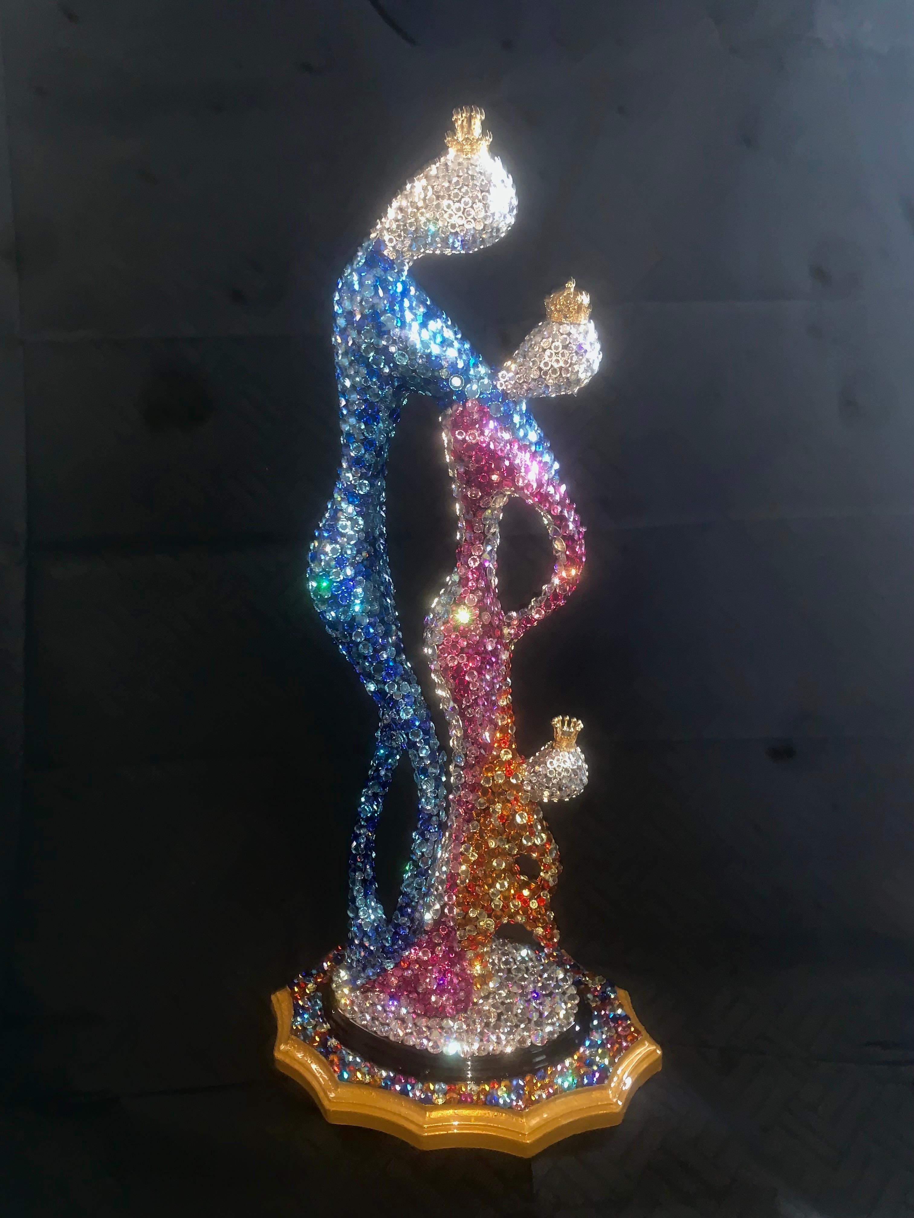THE ROYAL FAMILY (1 Of a Kind Sculpture W/ Genuine Swarovski Crystals) 2