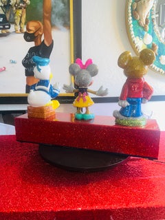 Trio Amigos Disney Sculpture, Pop Art, Resin and Glitter, 21st Century
