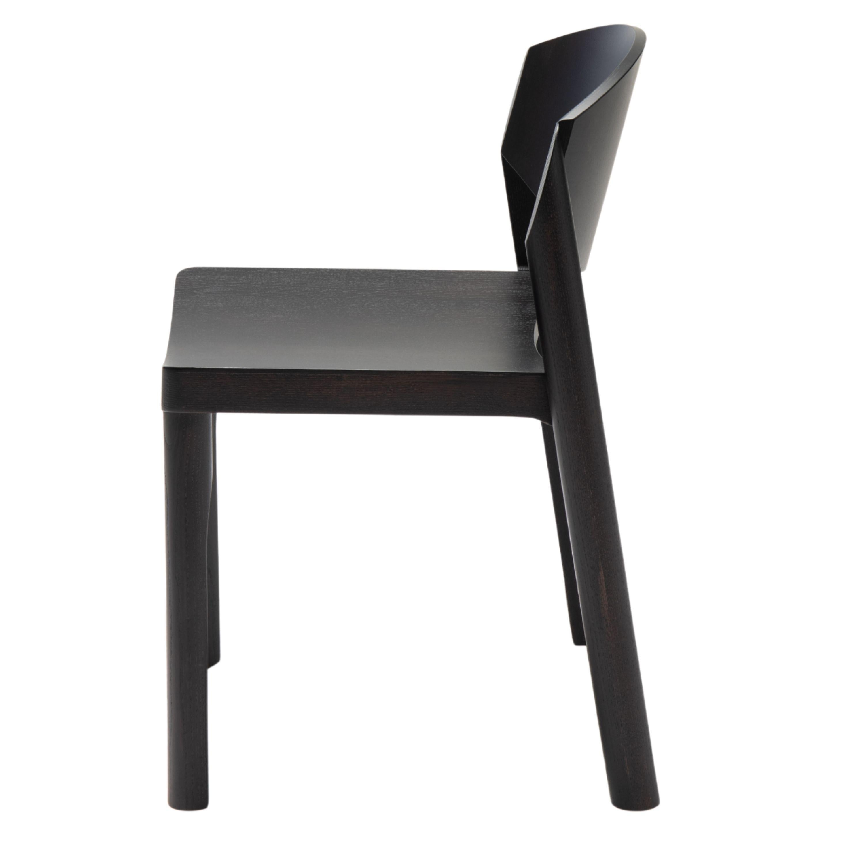 Mauro Pasquinelli Mauro Wood Dining Chair in Esche & Wenge für Established & Sons (Asche) im Angebot