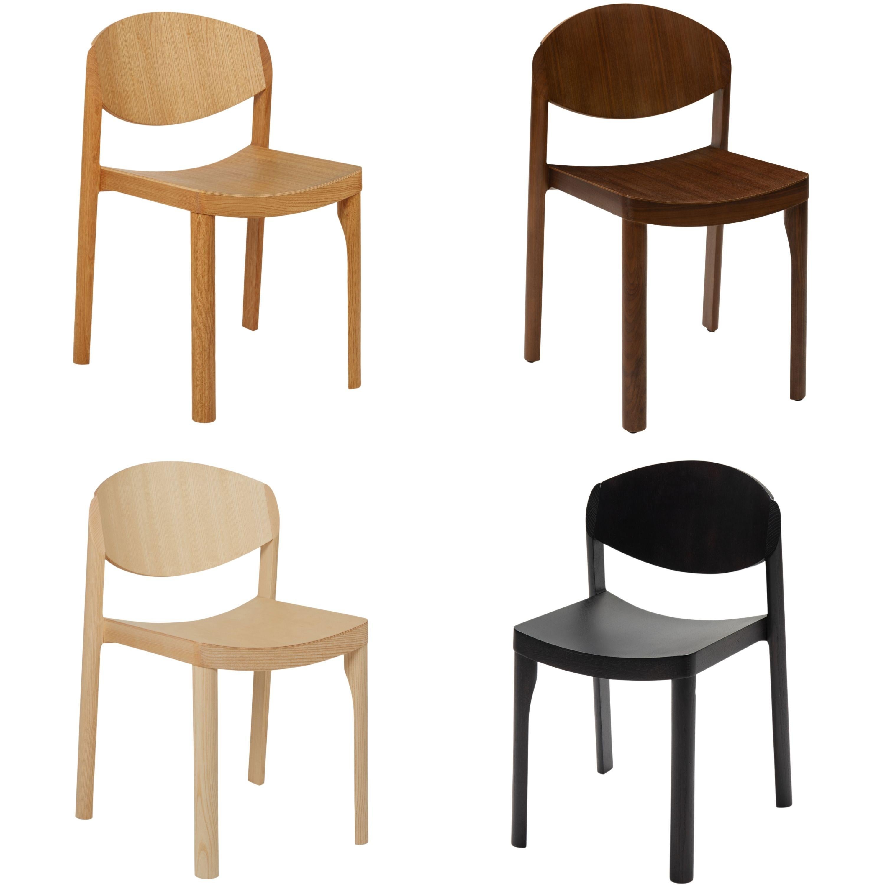 Mauro Pasquinelli 'Mauro' Wood Dining Chair in Nussbaum für Established & Sons im Zustand „Neu“ im Angebot in Glendale, CA