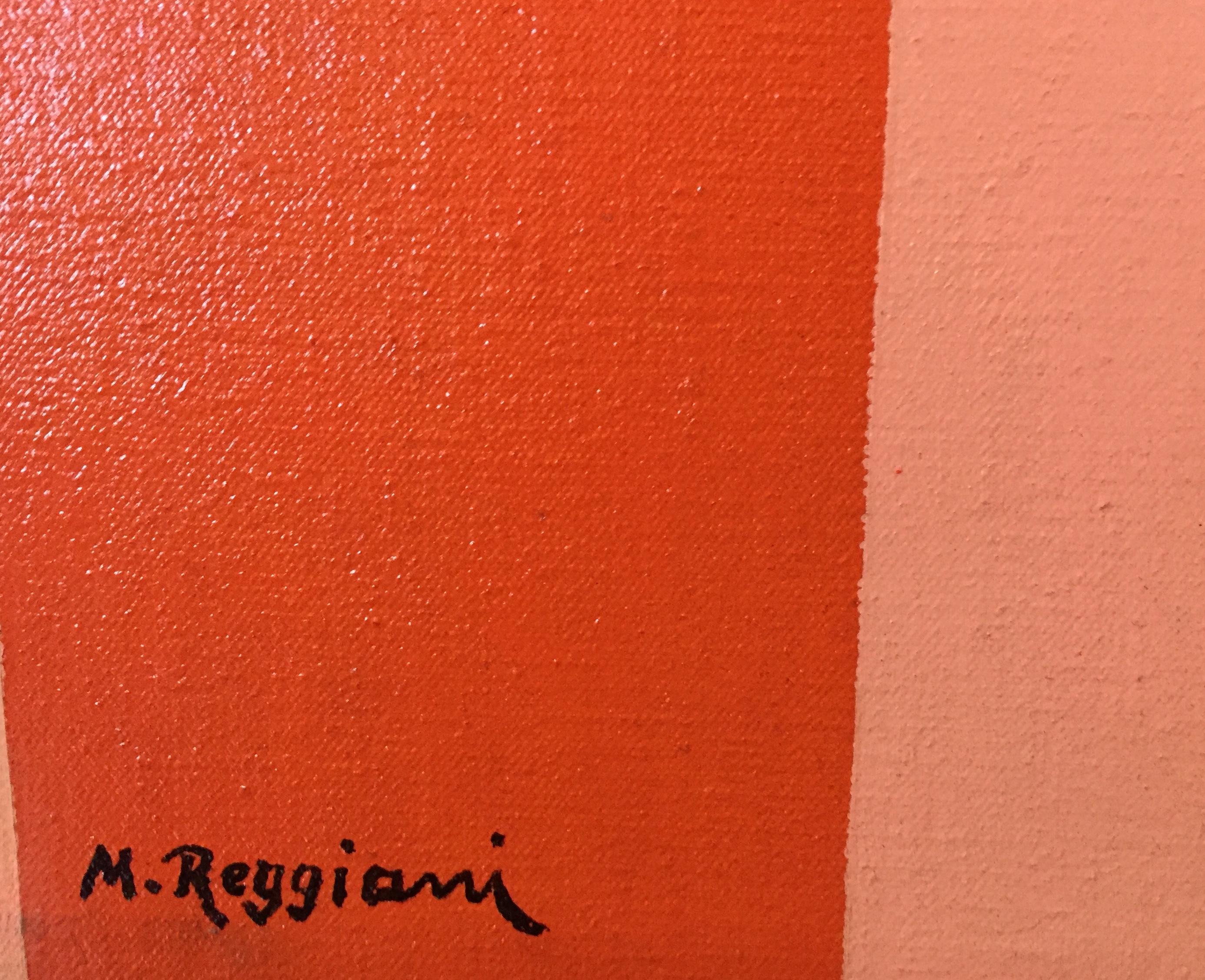 Mauro Reggianni Öl auf Leinwand Geometrisches Gemälde im Angebot 2