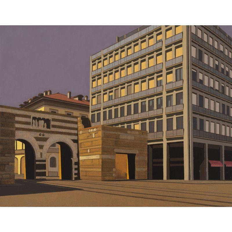 Porta Nuova, 2018

Oil on canvas inch 15.7 x 19.6

Mauro Reggio (Rome, 1971) graduated at the Accademia di Belle Arti in Rome in 1993. Since 1992 he began to exhibit his works. The subjects of his paintings are always urban landscapes. His first
