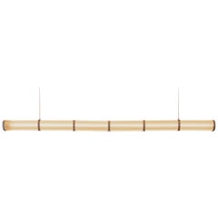 Mauro Suspended Luminaire in Brushed Aluminum with 6 Ribbed Shades by Nuumbra