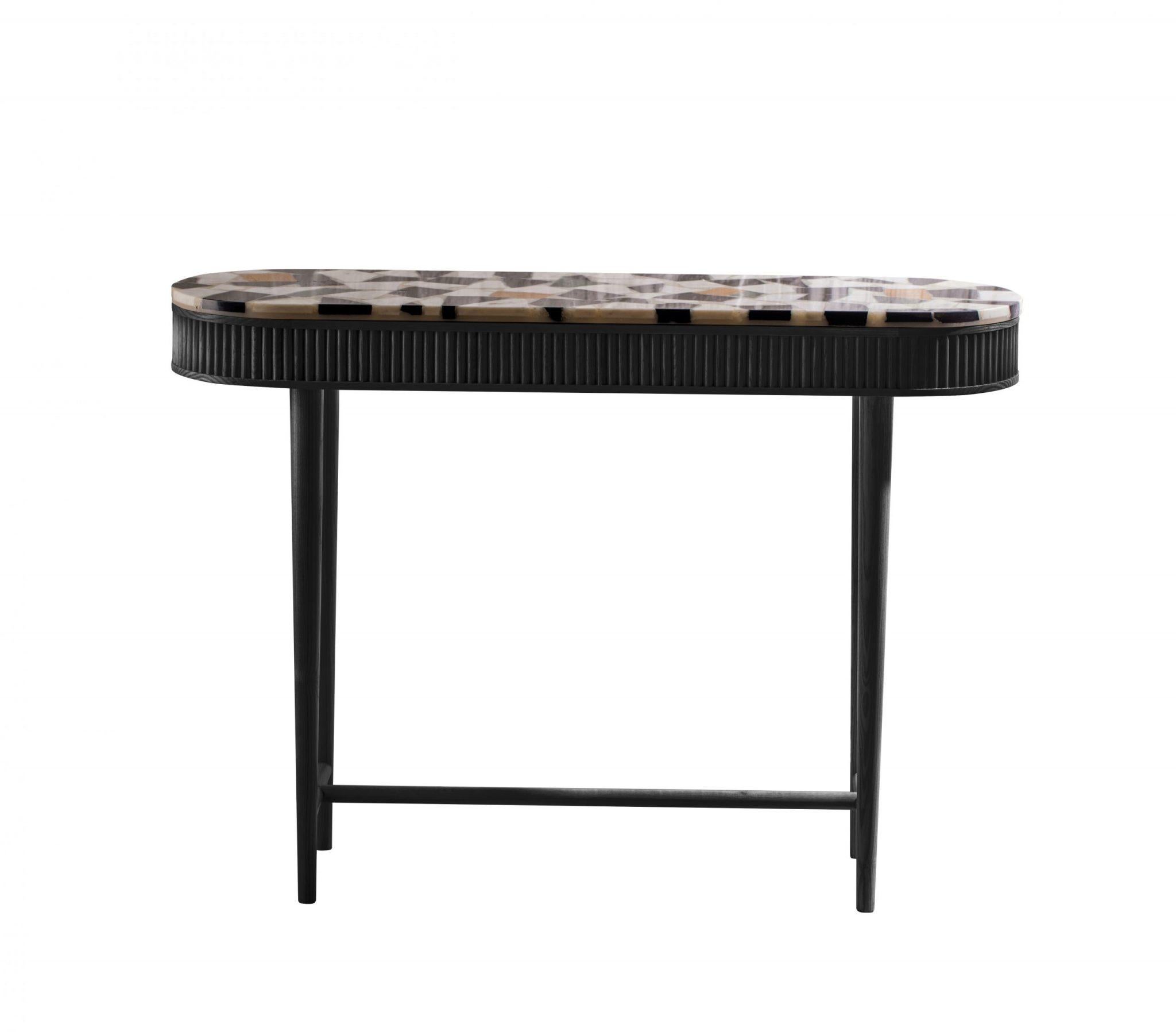 Hand-Carved Mausam Terrazo Console