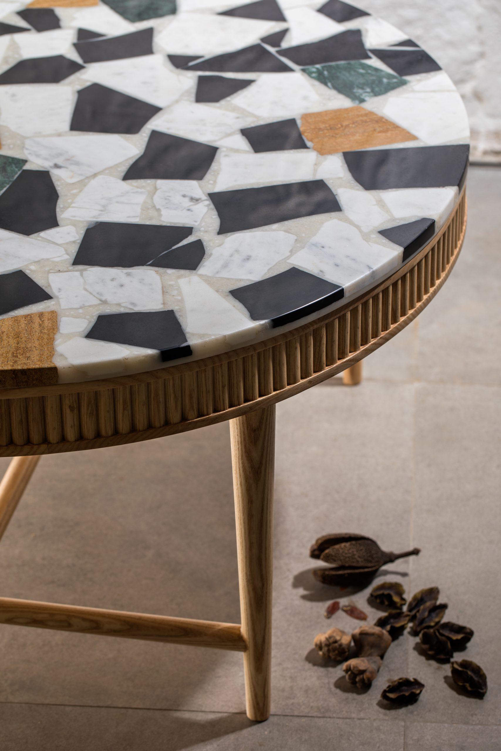 Moderne Table basse Mausam Terrazzo en vente