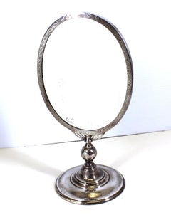 Mauser Manufacturing Company Sterling Silver Tilting Tabletop Mirror