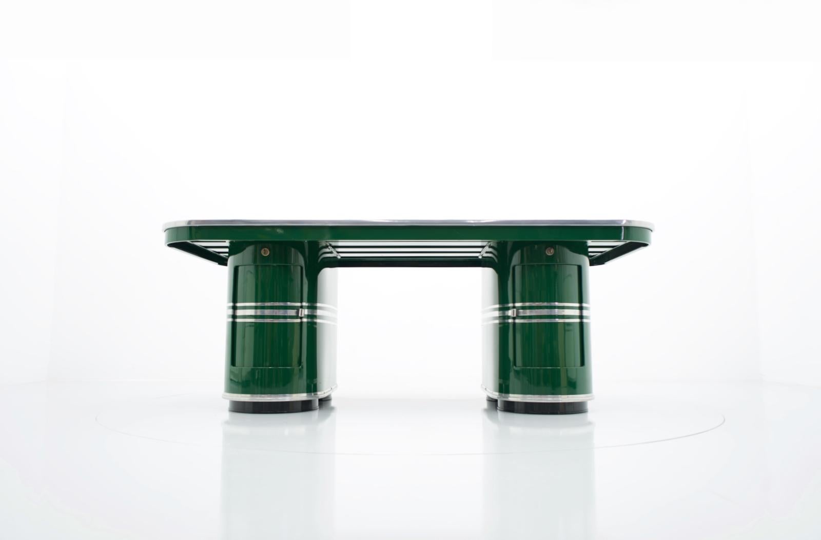 Mauser Rundform 'Berlin' Writing Desk in British Racing Green, Germany, 1950 For Sale 2