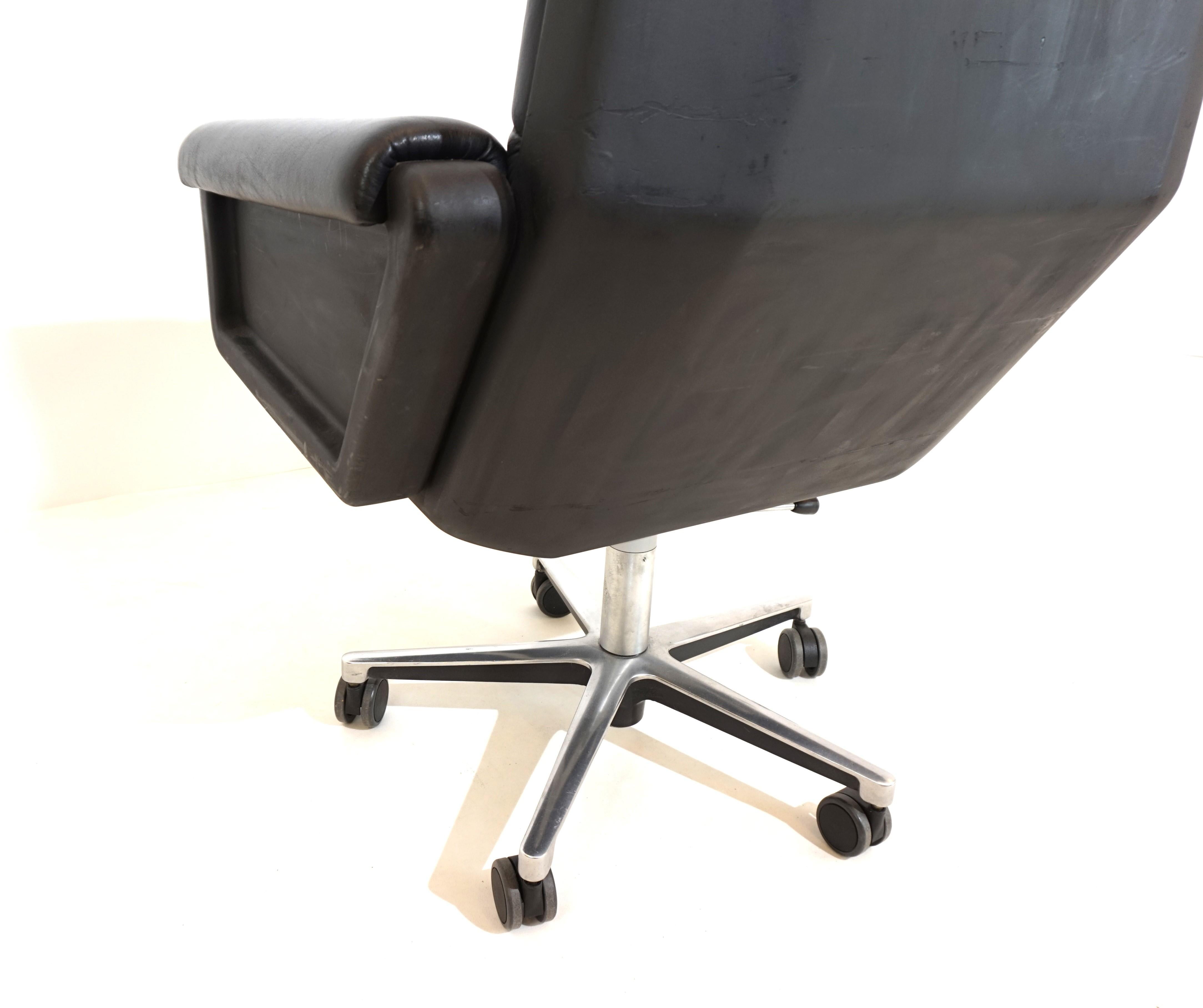 Mauser Seat 150 Leder-Bürostuhl von Herbert Hirche im Angebot 9