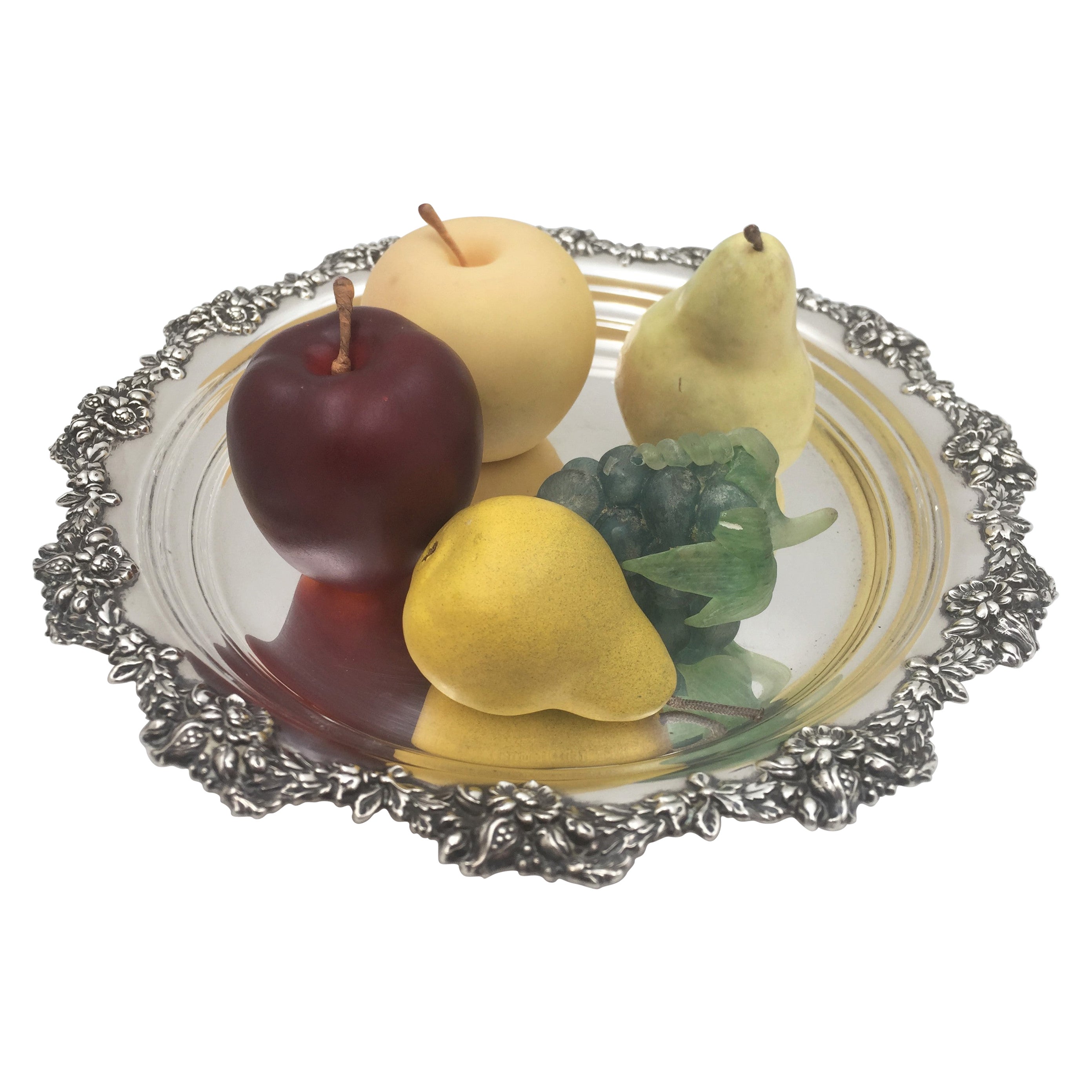 Mauser Sterling Silver Platter Centerpiece Plate in Art Nouveau Style