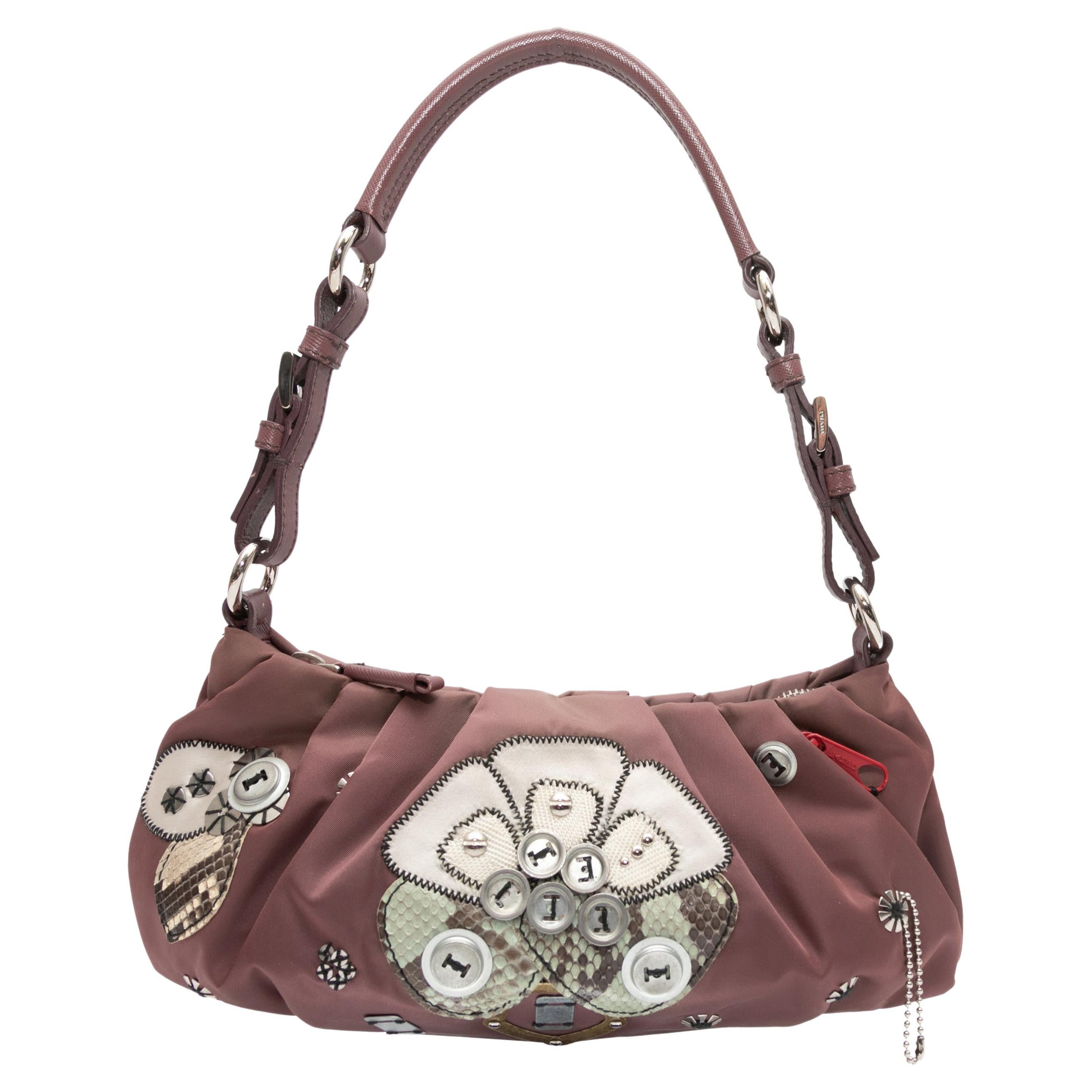 Prada - Authenticated Saffiano Handbag - Leather Brown Plain for Women, Good Condition