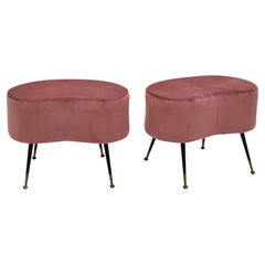 Mauve Vintage Italian Modernist Stools