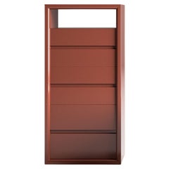 Cassettiera Maverick laccata rosso lucido