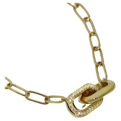 Ovale Maviada-Gliederkette, 18 Karat Gold, Diamant