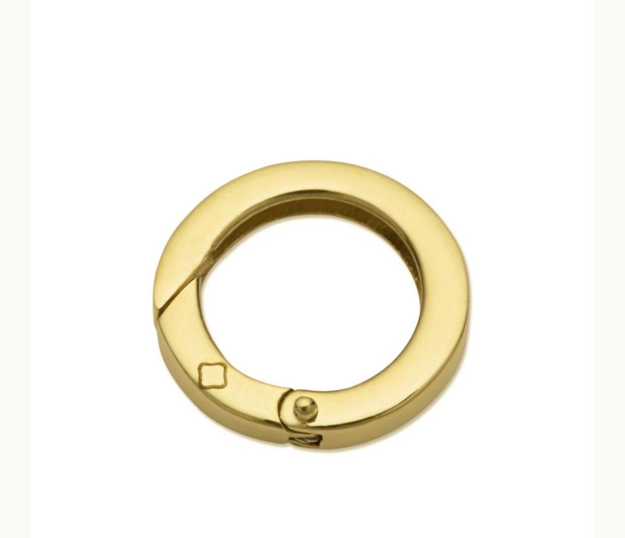 Women's or Men's MAVIADA’s 18 karat Yellow Gold Jump Ring Accessories for Necklaces and Pendants
