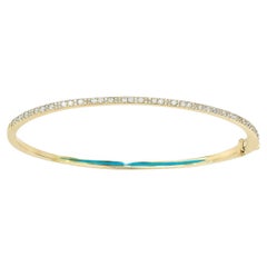 Bracelet à charnière Maviada en or 18 carats avec turquoise et diamants