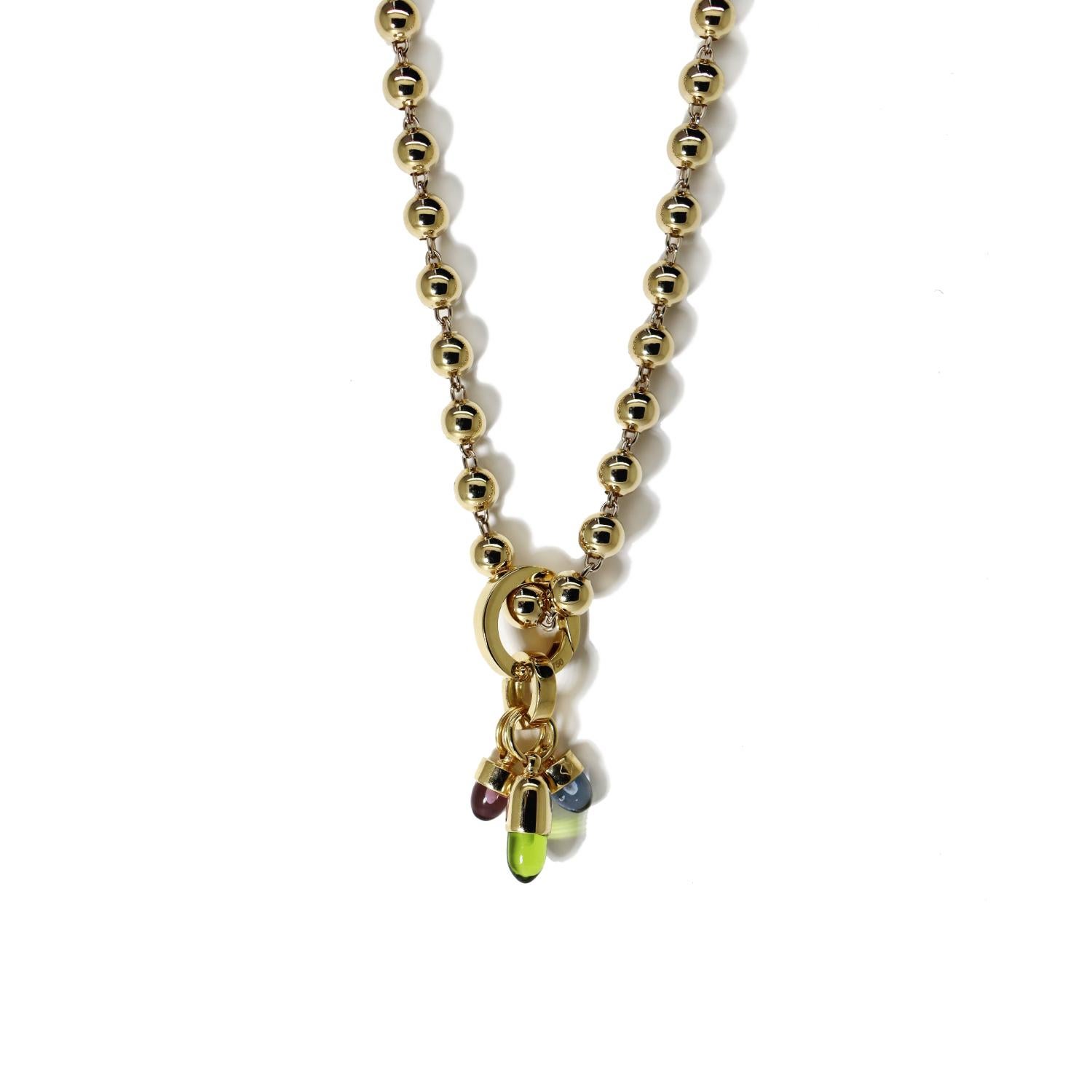 Maviada''s Goldkugelkette Halskette, 14k Gold im Angebot 1
