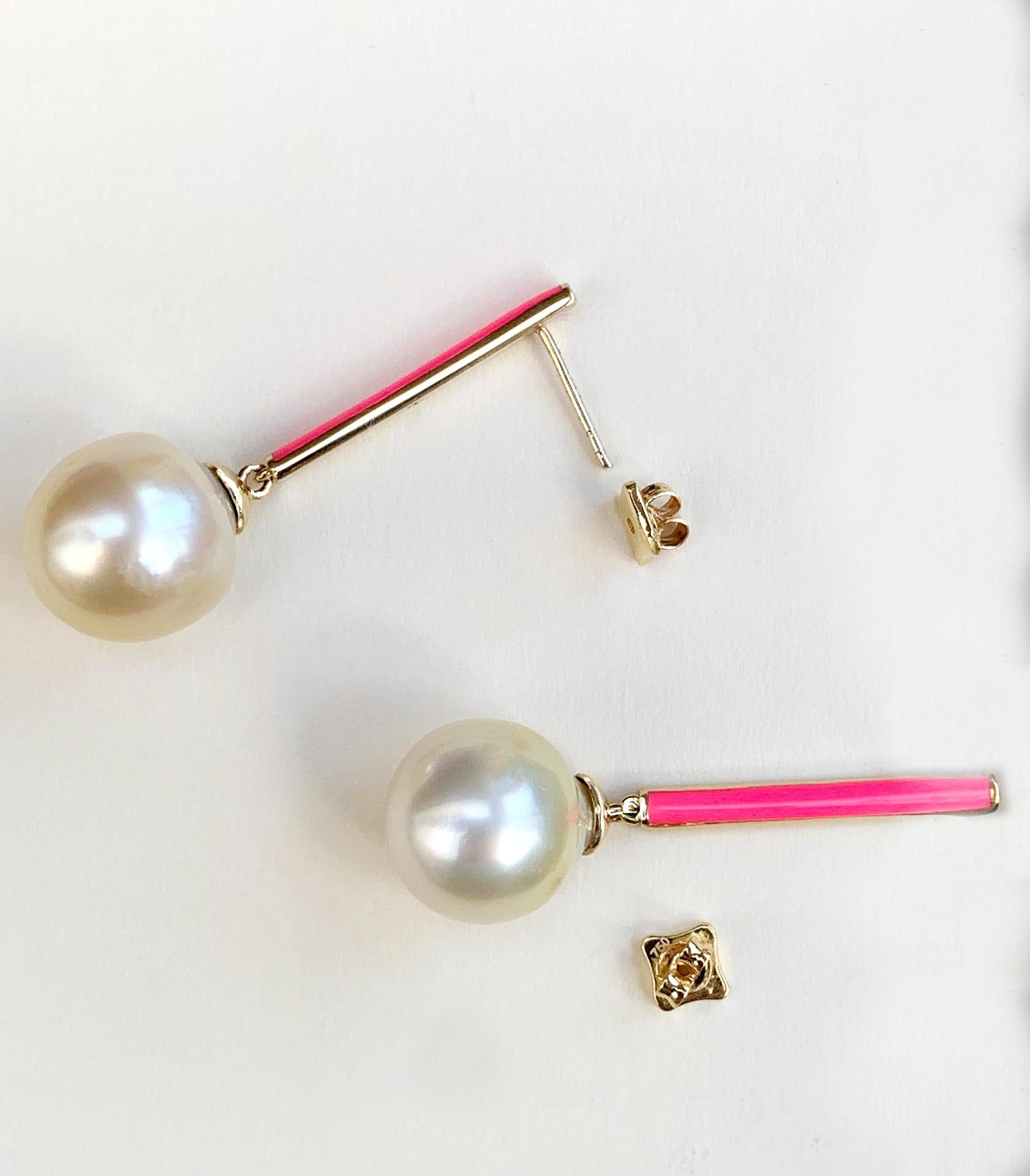 modern pearl earrings