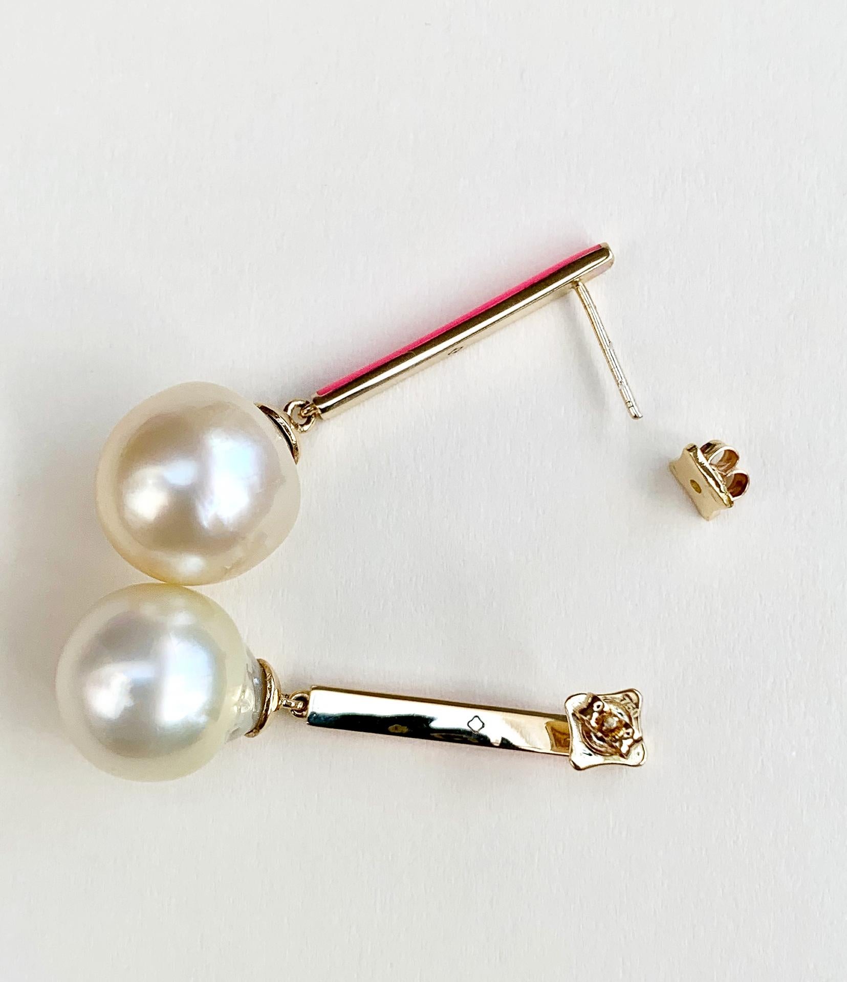 rice pearl earrings
