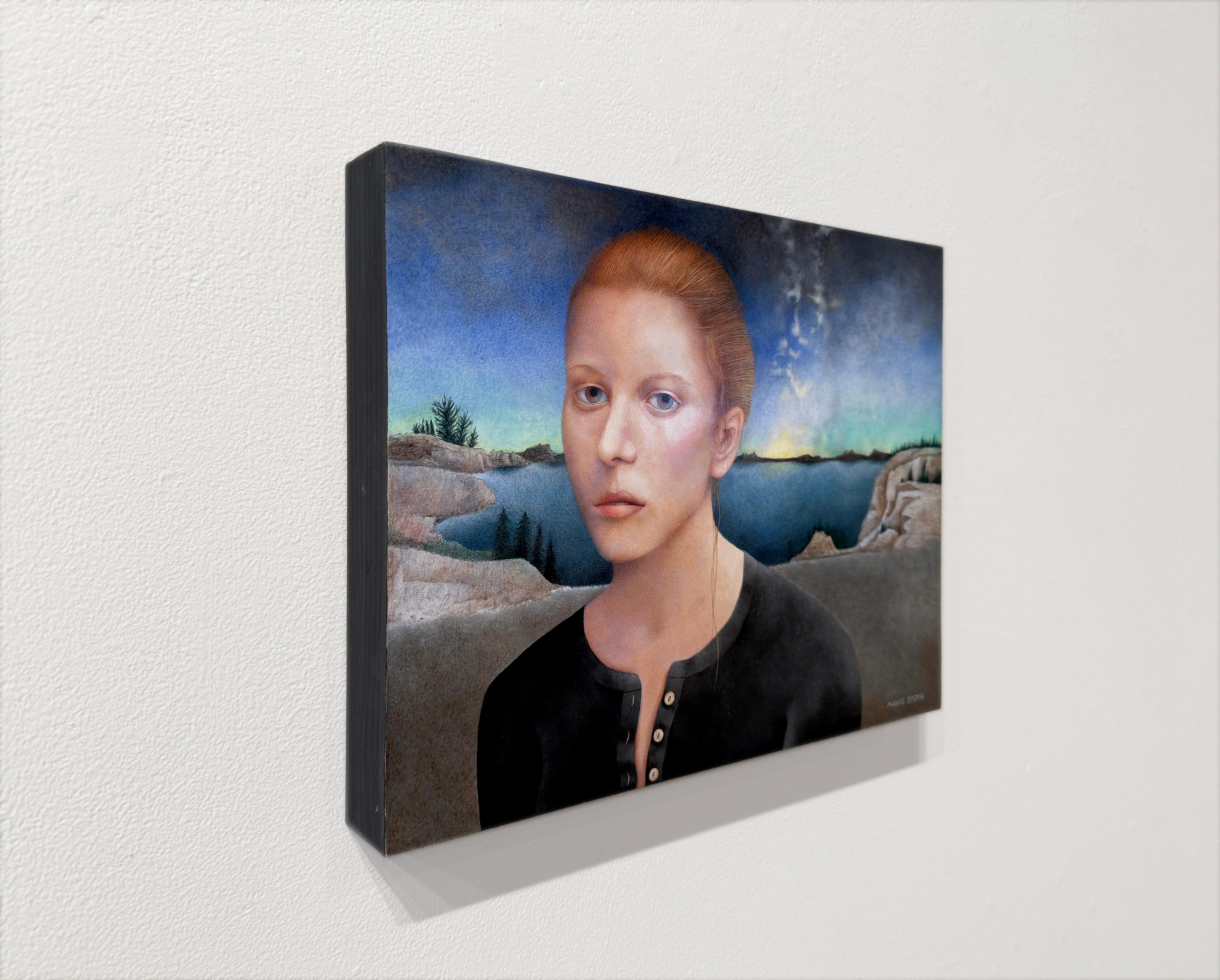 DORES GIRL - Portrait, Réalisme, Fantaisie - Contemporain Painting par Mavis Smith
