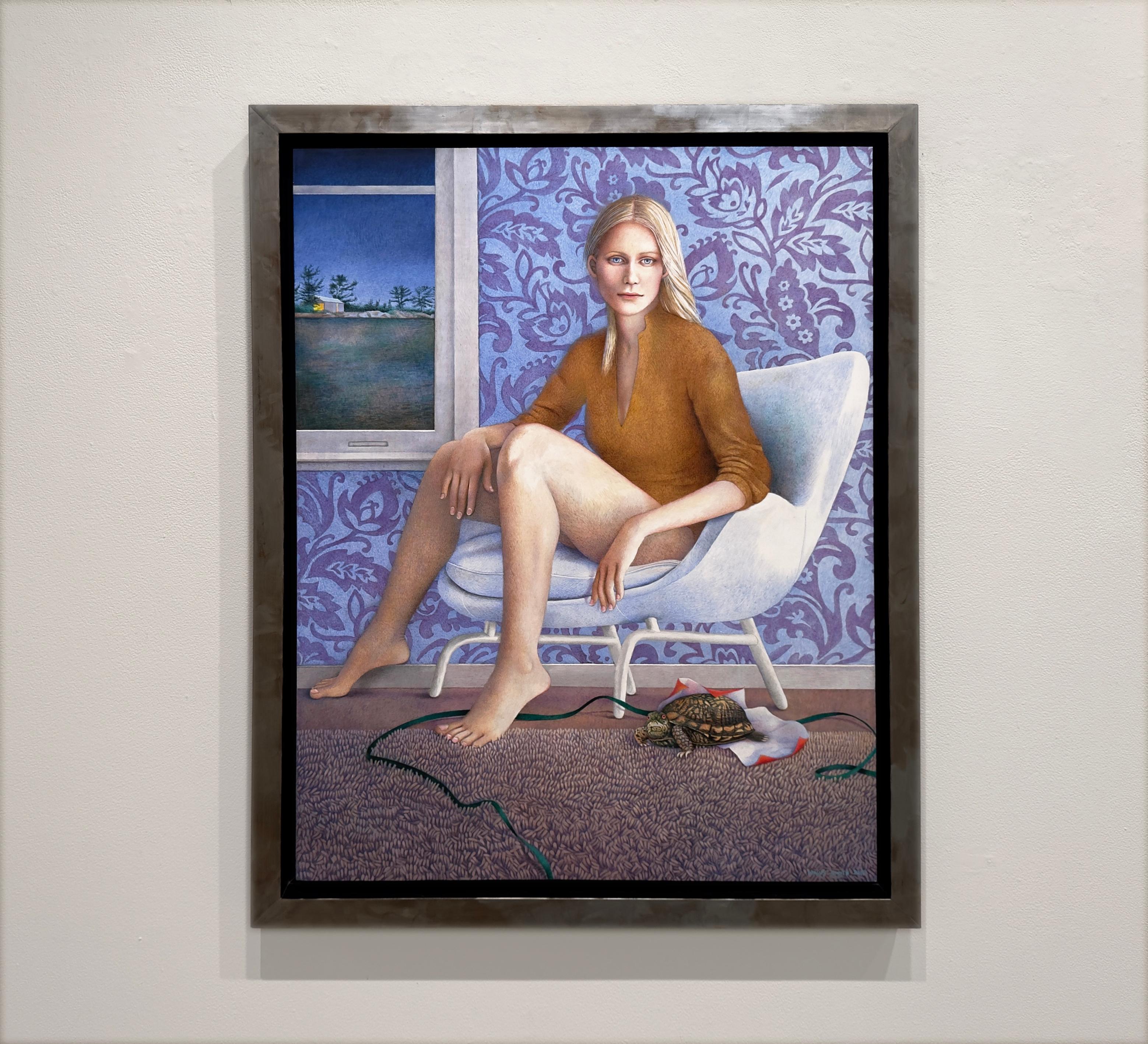 LOWLANDS - Retrato Femenino / Narrativo / Realismo / Tortuga / Patrón - Painting de Mavis Smith