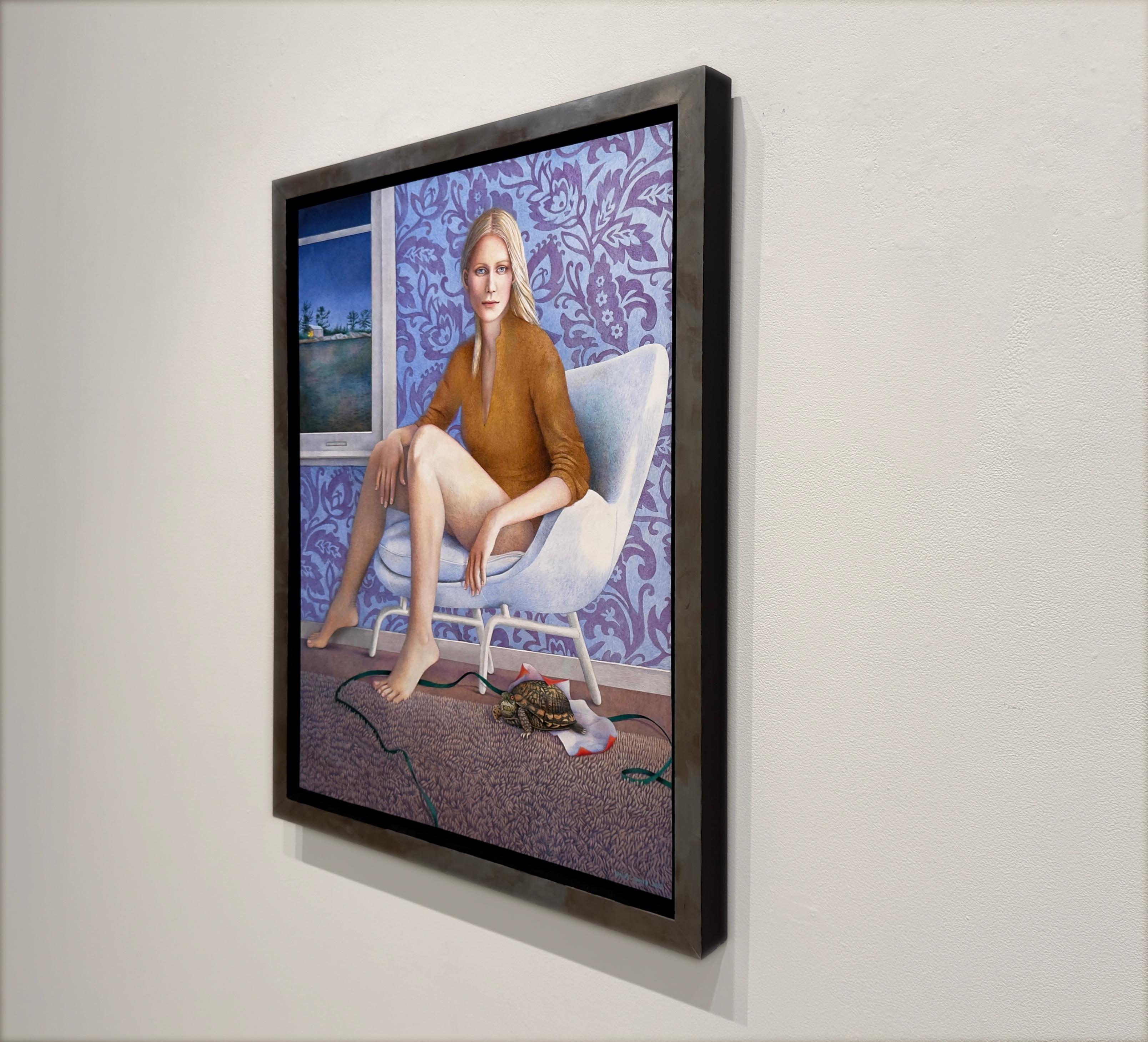 LOWLANDS - Retrato Femenino / Narrativo / Realismo / Tortuga / Patrón - Painting Contemporáneo de Mavis Smith