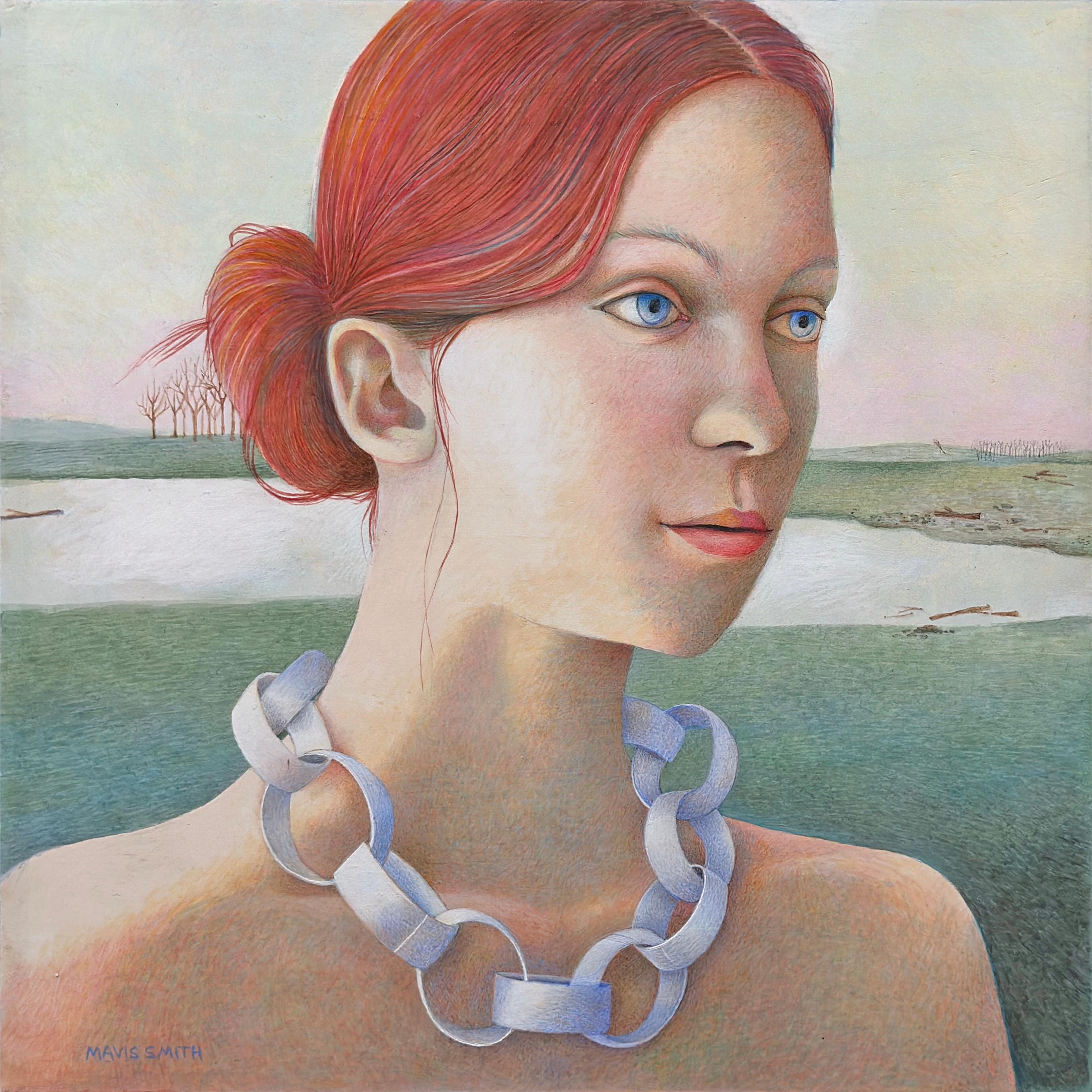 CADENA DE PAPEL - Retrato / Mujer / Realismo Mágico / Pelo Pelirrojo