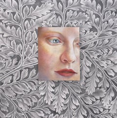 SILVER SMALL FACE I - Pattern, Realism, Figurative 