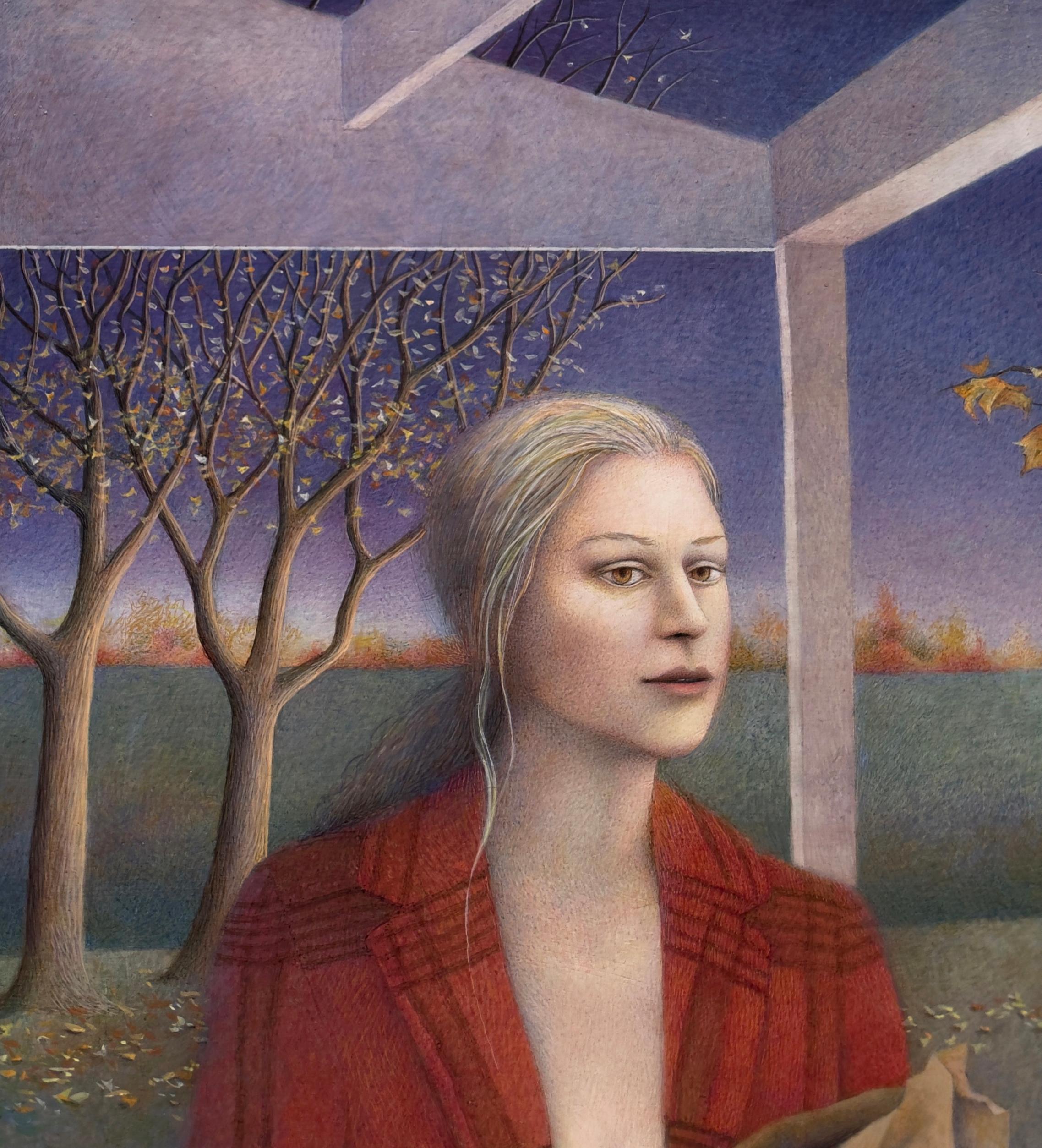 EL OTOÑO - Pintura de Retrato / Estilo Narrativo / Otoño / Realismo / Cuentacuentos en venta 2