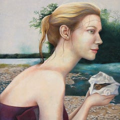 VOW - Retrato Femenino / Realismo / Mujer con Pájaro / Escena de la Naturaleza