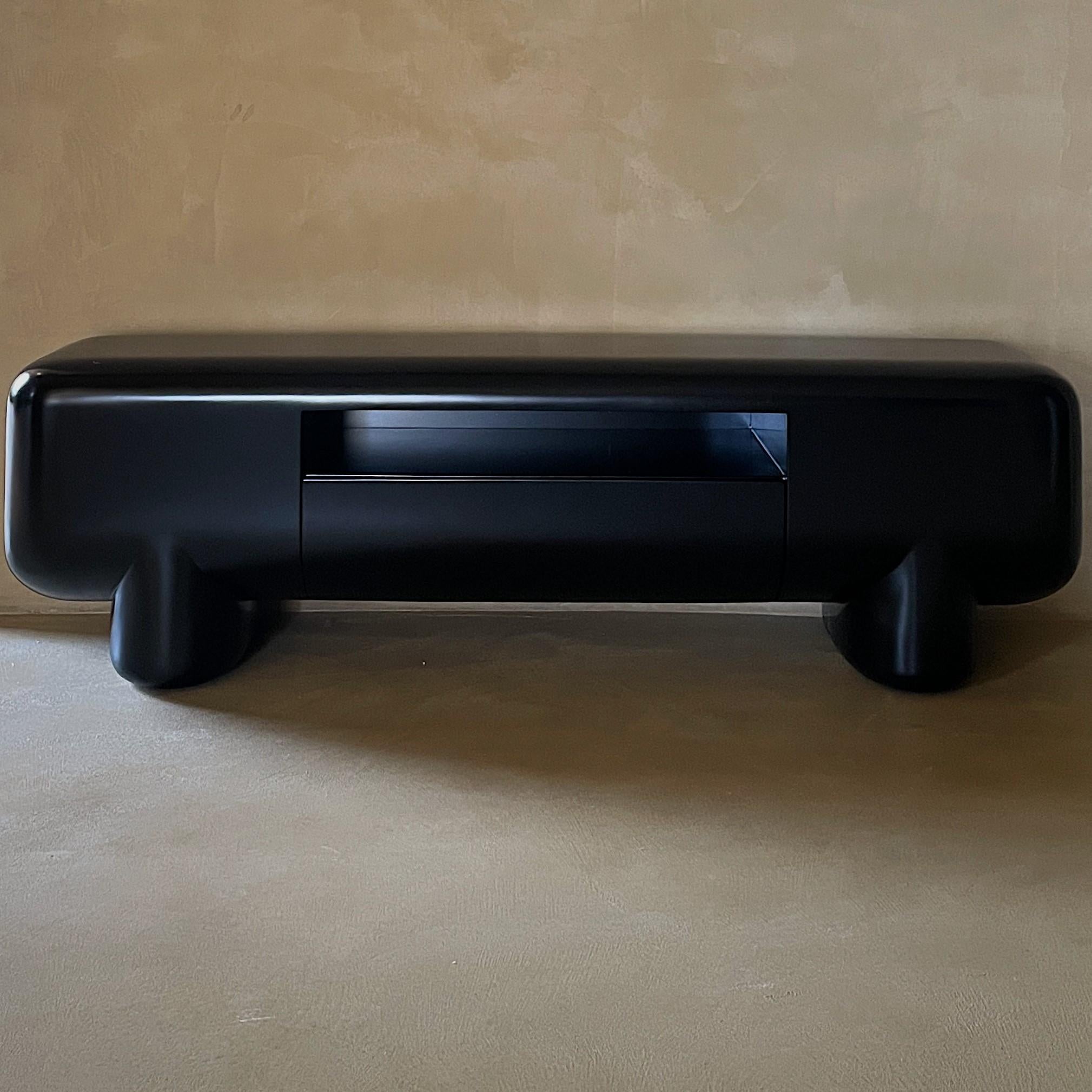 Maw cabinet by Karstudio
Dimensions: W 150 x D 38 x H 48 cm
Materials: MDF frame


Kar, is the root of Sanskrit Karma, meaning karmic repetition. We seek the cause and effect in aesthetics, inspired from the past, the present, and the future,