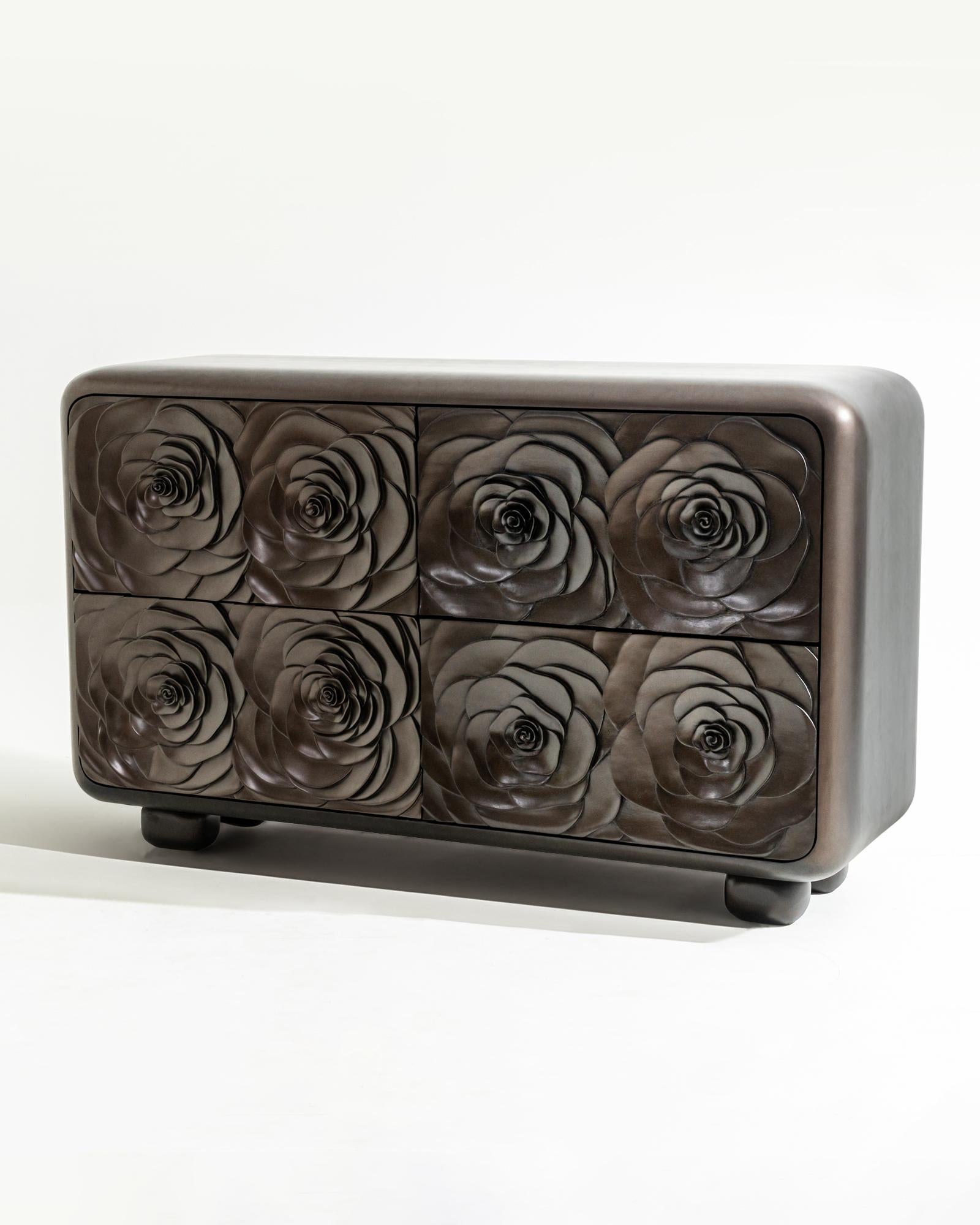 Post-Modern Mawar Hand Carved Dresser For Sale