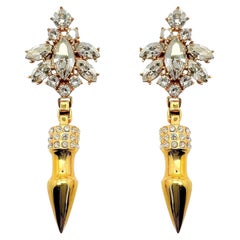 Mawi London Crystal Spike Earrings 2000s