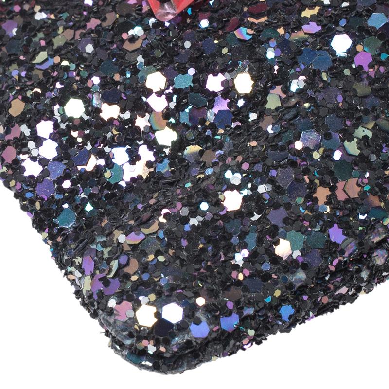 Mawi Multicolor Glitter with Acrylic Perspex Double Clutch 2