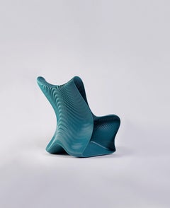 Modern by Mean for Nagami Dining Chair Turquoise 3D Printed Recycled Plastic