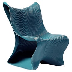 Modern by Mean for Nagami Dining Chair Turquoise 3D Printed Recycled Plastic