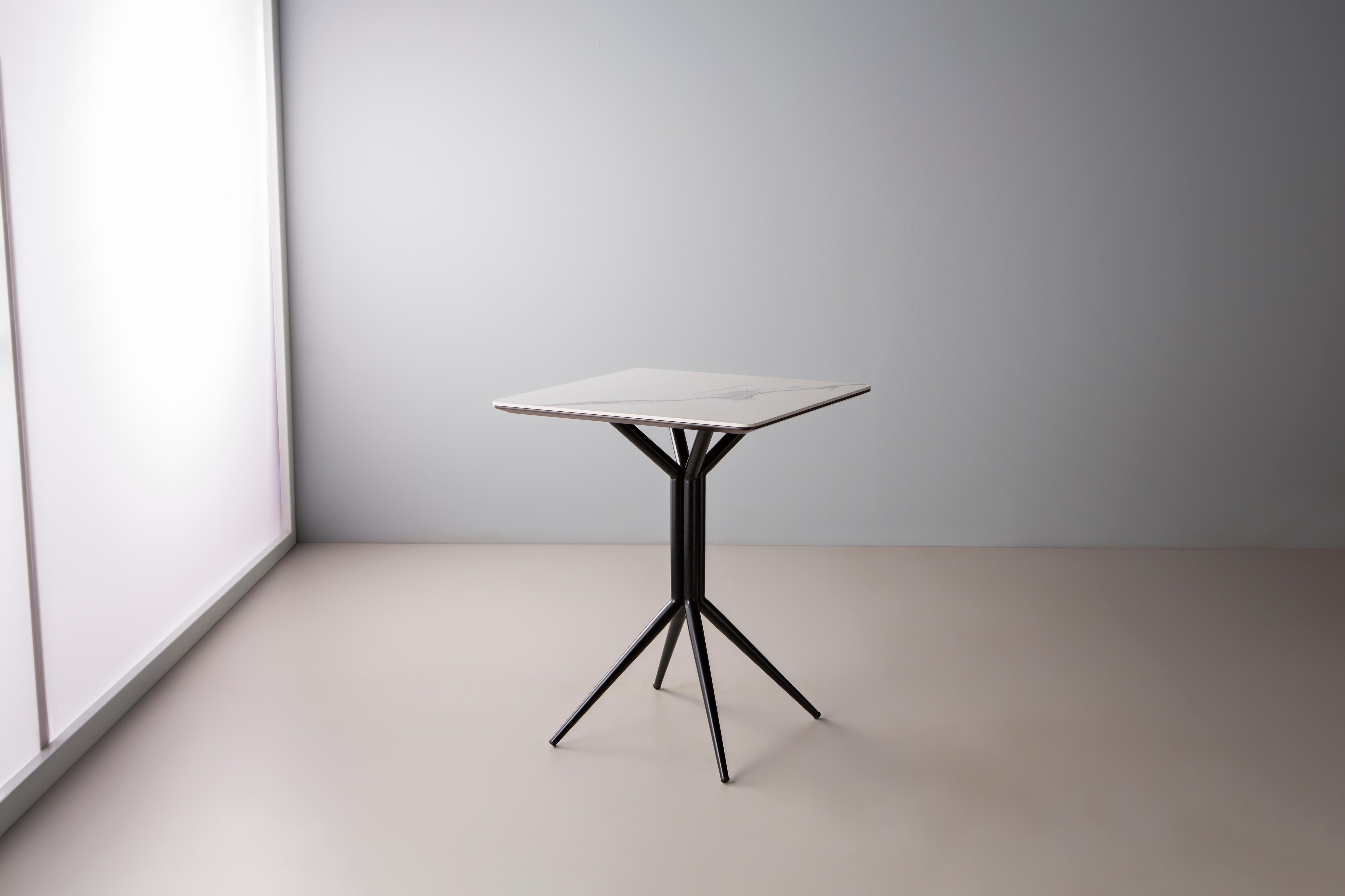 Max 4 Table by Doimo Brasil
Dimensions: W 60 x D 60 x H 75 cm 
Materials: Base: Paint, Top: Lacquer, Reconstituted stone. 

Also available in W 70 x D 70, W 70 x D 70, W 80 x D 80, W 90 x D 90 cm. Please contact us.

With the intention of providing