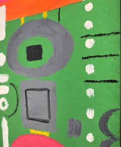 untitled, 1971, oil on cardboard, abstract art, composition